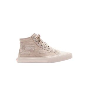 Article No. 1008 Linen Canvas Men’s Grey Beige High-Top Sneakers Size 5.5